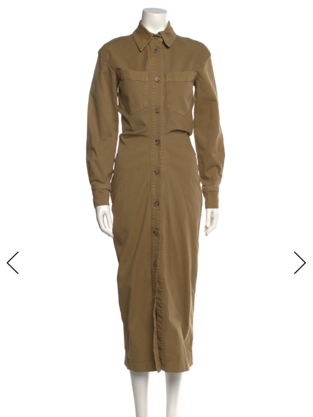 Nanushka Ridley Denim Midi Button-Front Shirt Dress